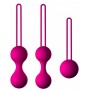 Набор из 3 вагинальных шариков Кегеля розового цвета (Джага-Джага 402-01 BX DD)