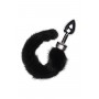 Маленькая анальная втулка с черным хвостом - 8,5 см. (ToyFa 712021)
