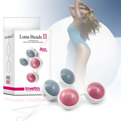 Розовые вагинальные шарики Luna Beards II (Lovetoy 10024-pink)
