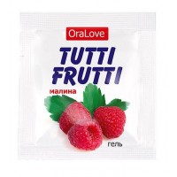 Саше гель-смазки Tutti-frutti с малиновым вкусом - 4 гр.
