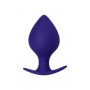 Фиолетовая силиконовая анальная пробка Glob - 10 см. (ToyFa 357004)