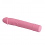 Нежно-розовый вибратор Vic с выделенными венками - 15,5 см. (Baile BI-014701-1)