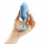 Голубая пробка для ношения B-vibe Snug Plug 3 - 12,7 см. (b-Vibe BV-009-TL)