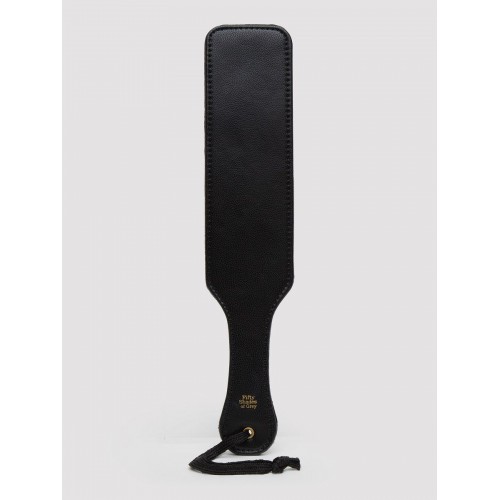 Черная шлепалка Bound to You Faux Leather Spanking Paddle - 38,1 см. (Fifty Shades of Grey FS-80141)