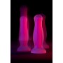 Розовая, светящаяся в темноте анальная втулка John Glow - 12,5 см. (ToyFa 873008)