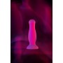 Розовая, светящаяся в темноте анальная втулка John Glow - 12,5 см. (ToyFa 873008)