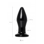 Черная стеклянная вибровтулка - 10,5 см. (Sexus 911007)