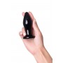 Черная стеклянная вибровтулка - 10,5 см. (Sexus 911007)