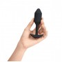 Чёрная пробка для ношения с вибрацией Snug Plug 2 - 11,4 см. (b-Vibe BV-014-BLK)
