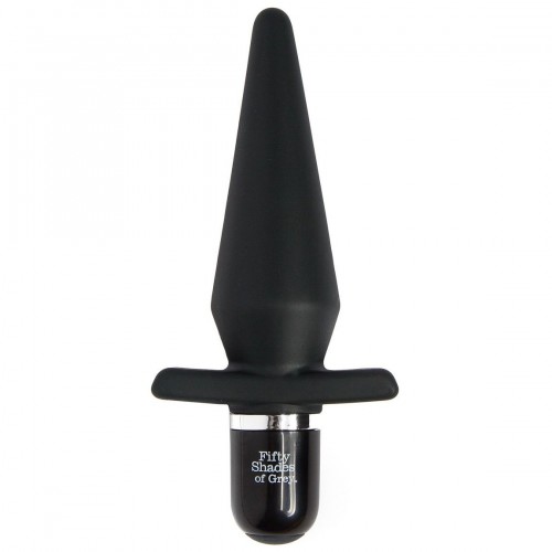 Черная анальная пробка с вибрацией Delicious Fullness Vibrating Butt Plug - 14 см. (Fifty Shades of Grey FS-48291)