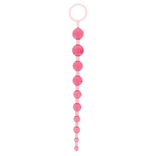 Розовая анальная цепочка - 26,7 см. (NMC 110501)