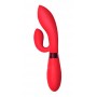 Красный вибратор Gina с клиторальным отростком - 20 см. (Indeep 7700-01indeep)