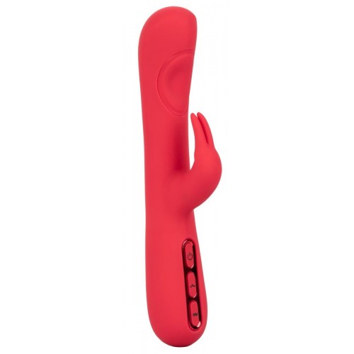 Розовый вибромассажер-кролик Throb Pulse - 21,5 см. (California Exotic Novelties SE-4500-20-3)
