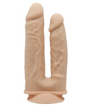 Телесный анально-вагинальный фаллоимитатор Model 1