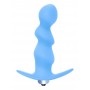 Голубая фигурная анальная вибропробка Spiral Anal Plug - 12 см. (Lola Games 5008-02lola)
