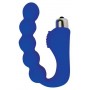 Синий силиконовый анальный вибромассажер-елочка (Bior toys ST-40173-2)