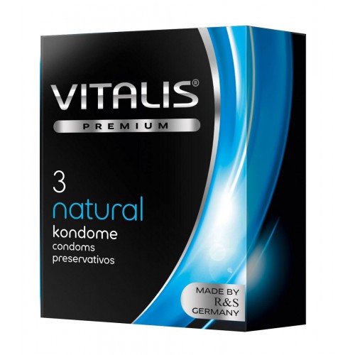 Классические презервативы VITALIS PREMIUM natural - 3 шт. (Vitalis VITALIS PREMIUM №3 natural)