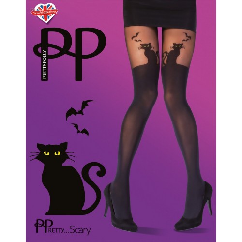 Колготки с имитацией чулок Halloween Cat Tights (Pretty Polly AWV6)