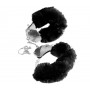 Металлические наручники Furry Love Cuffs с черным мехом (Pipedream PD3804-23)