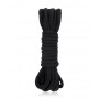Черная хлопковая веревка для бондажа - 5 м. (Lux Fetish LF5105-BLK)