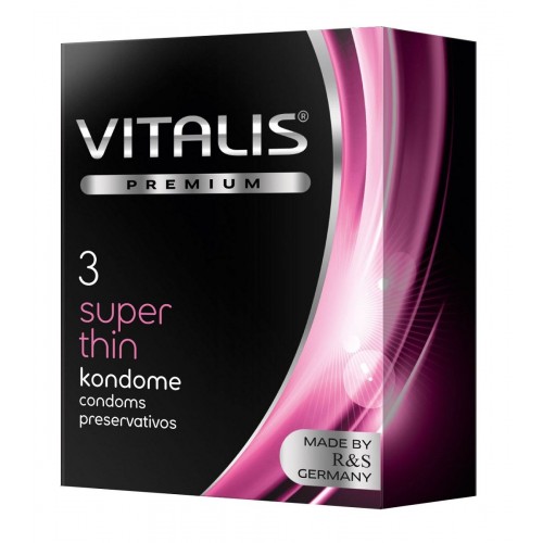 Ультратонкие презервативы VITALIS PREMIUM super thin - 3 шт. (Vitalis VITALIS PREMIUM №3 super thin)