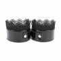 Изысканные чёрные наручники с кружевом (БДСМ Арсенал 810005ars)