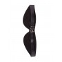Чёрная кожаная маска с велюровой подкладкой (Sitabella 3080-1)