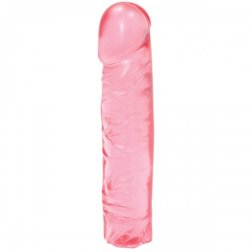 Розовый прозрачный гелевый фаллоимитатор Сristal Jellies - 20 см. (Doc Johnson 0285-01-CD)