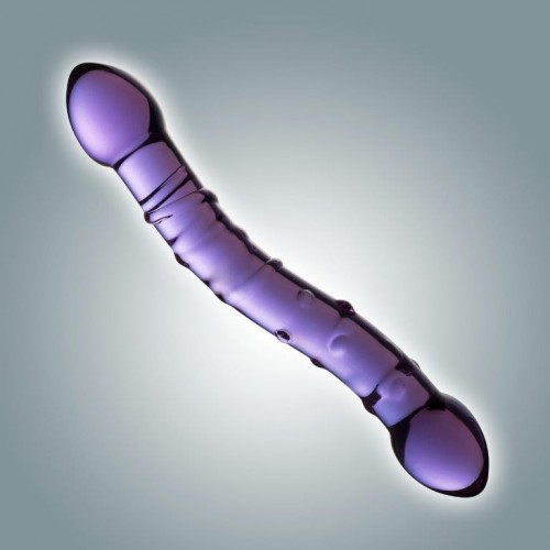 Фиолетовый стеклянный фаллоимитатор - 19 см. (Rubber Tech Ltd 0054 BX DD)