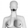 Серебристо-черный кляп с зажимами на соски Breathable Ball Gag With Nipple Clamp (Lovetoy LV761007)