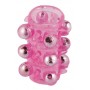 Розовая насадка c шариками Pleasure Sleeve (Toyfa Basic 888002)