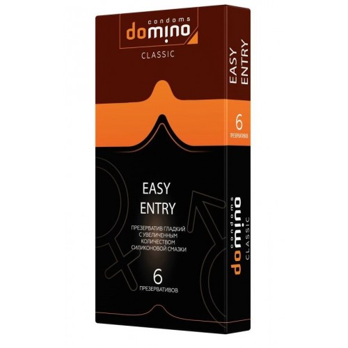 Презервативы с увеличенным количеством смазки DOMINO Classic Easy Entry - 6 шт. (Domino DOMINO Classic Easy Entry №6)