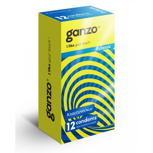 Классические презервативы с обильной смазкой Ganzo Classic - 12 шт. (Ganzo Ganzo Classic №12)