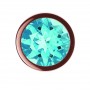 Пробка цвета розового золота с кристаллом Diamond Topaz Shine L - 8,3 см. (Lola Games 4026-02lola)