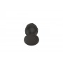 Черная малая силиконовая анальная пробка с рельефом в виде галочек (Свободный ассортимент 3302-01)