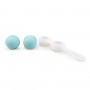 Бело-голубые вагинальные шарики Jiggle Balls (Easy toys ET251BLU)