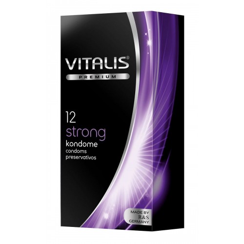 Презервативы с утолщённой стенкой VITALIS PREMIUM strong - 12 шт. (Vitalis VITALIS PREMIUM №12 strong)