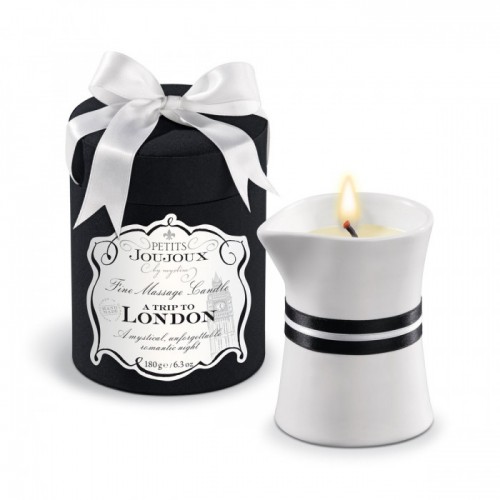 Массажное масло в виде большой свечи Petits Joujoux London с ароматом ревеня, амбры и чёрной смородины (MyStim 46705)