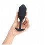 Черная пробка для ношения с вибрацией Snug Plug 4 - 14 см. (b-Vibe BV-015-BLK)