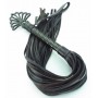 Коричневая плеть с металлической рукоятью - 60 см. (БДСМ Арсенал 54025ars)