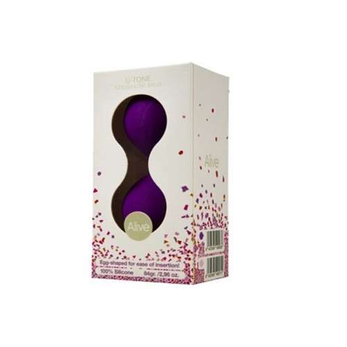 Фиолетовые вагинальные шарики U-tone  (Adrien Lastic 40563)