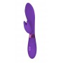 Фиолетовый вибратор Leyla с клиторальным отростком - 20,5 см. (Indeep 7701-02indeep)