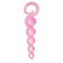 Розовая анальная цепочка из 5 шариков различного диаметра - 25,5 см. (Dream Toys 20477)