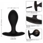 Черная расширяющаяся анальная пробка Weighted Silicone Inflatable Plug M (California Exotic Novelties SE-0429-10-3)