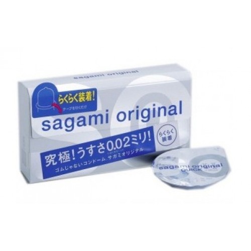 Ультратонкие презервативы Sagami Original 0.02 Quick - 6 шт. (Sagami Sagami Original 0.02 Quick №6)