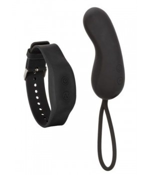 Черное виброяйцо с браслетом-пультом Wristband Remote C..