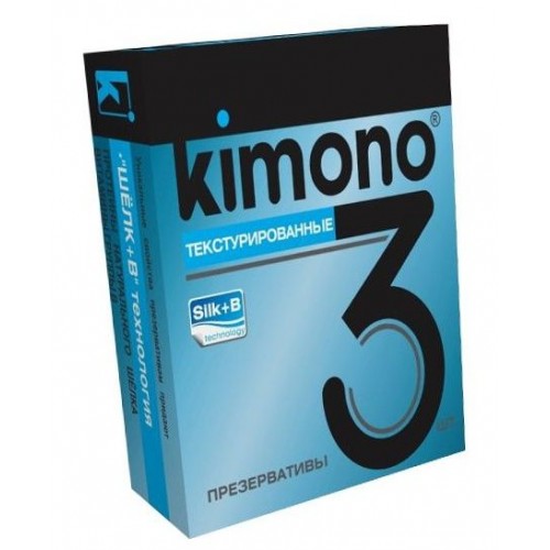 Текстурированные презервативы KIMONO - 3 шт.  (Kimono 455/1)
