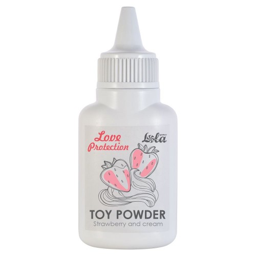 Пудра для игрушек Love Protection с ароматом клубники со сливками - 15 гр. (Lola Games 1820-00Lola)