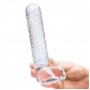 Прозрачный фаллоимитатор 8  Realistic Ribbed Glass Dildo - 20,3 см. (Glas GLAS-507)