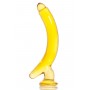 Жёлтый стимулятор-банан из стекла - 17,5 см. (Sexus 912123)
